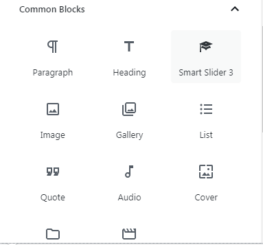 wordpress common blocks